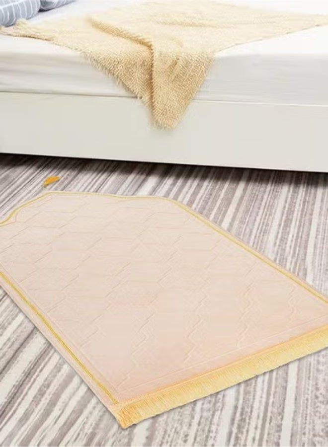 Thick Padded Prayer Mat Set (65x110 cm) with Beads & Pouch - Soft Foam Sajadah for Knee Comfort - 3 Piece Bundle - Image 5